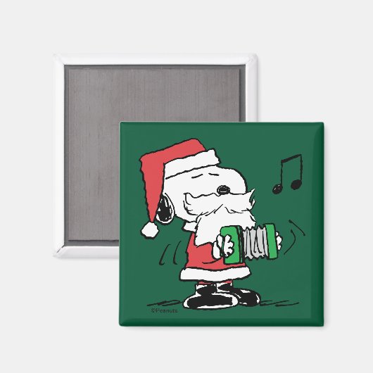 Erdnüsse | Snoopy Santa Claus Accordian Magnet (Vorderseite/Rückseite)