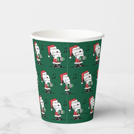 Erdnüsse | Snoopy Santa Claus Accordian Pappbecher (Rechts)