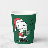 Erdnüsse | Snoopy Santa Claus Accordian Pappbecher (Vorderseite)