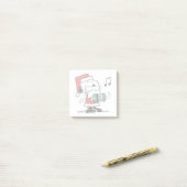 Erdnüsse | Snoopy Santa Claus Accordian Post-it Klebezettel (Auf Schreibtisch)