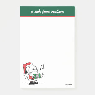 Erdnüsse   Snoopy Santa Claus Accordian Post-it Klebezettel