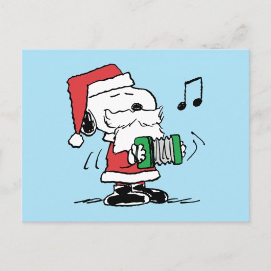 Erdnüsse | Snoopy Santa Claus Accordian Postkarte (Vorderseite)