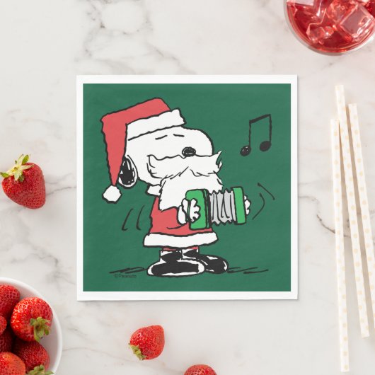 Erdnüsse | Snoopy Santa Claus Accordian Serviette (Beispiel)