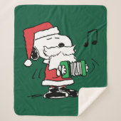 Erdnüsse | Snoopy Santa Claus Accordian Sherpadecke (Vorderseite)
