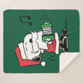 Erdnüsse | Snoopy Santa Claus Accordian Sherpadecke (Vorderseite (Horizontal))