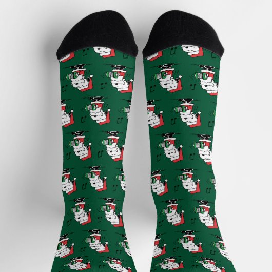 Erdnüsse | Snoopy Santa Claus Accordian Socken (Oben)