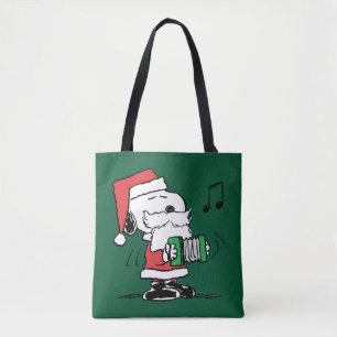 Erdnüsse   Snoopy Santa Claus Accordian Tasche
