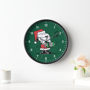 Erdnüsse   Snoopy Santa Claus Accordian Uhr