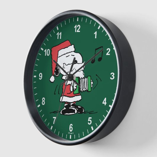 Erdnüsse | Snoopy Santa Claus Accordian Uhr (Winkel)