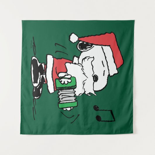 Erdnüsse | Snoopy Santa Claus Accordian Wandteppich (Vorderseite (Horizontal))