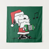 Erdnüsse | Snoopy Santa Claus Accordian Wandteppich (Vorderseite)