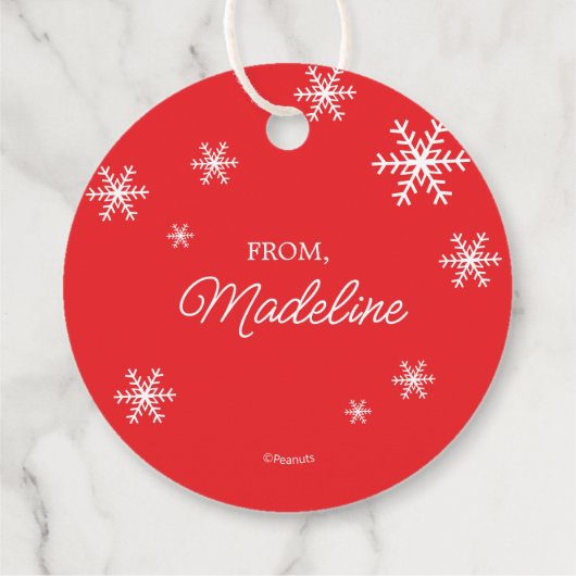 Erdnüsse | Snoopy Santa Claus Geschenkanhänger (Rückseite)