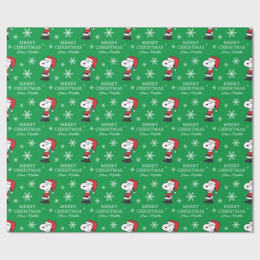 Erdnüsse | Snoopy Santa Claus Geschenkpapier (Flach)