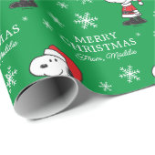 Erdnüsse | Snoopy Santa Claus Geschenkpapier (Rolleneckpunkt)