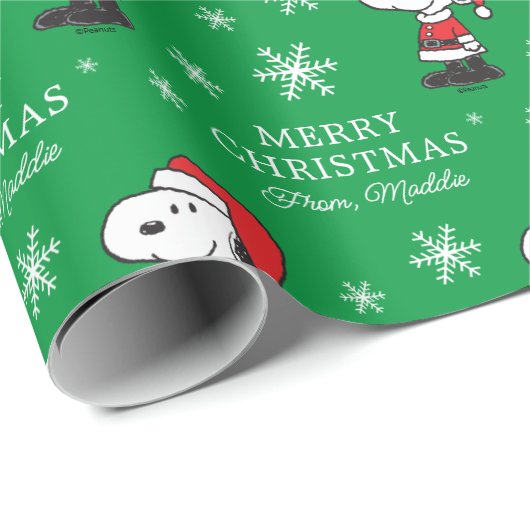 Erdnüsse | Snoopy Santa Claus Geschenkpapier (Rolleneckpunkt)