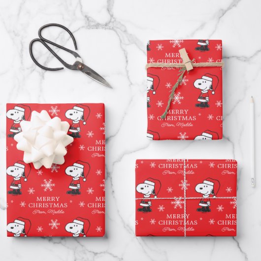 Erdnüsse | Snoopy Santa Claus Geschenkpapier Set (Vorderseite)