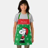 Erdnüsse | Snoopy Santa Claus | Name hinzufügen Schürze (Insitu)