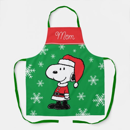 Erdnüsse | Snoopy Santa Claus | Name hinzufügen Schürze (Vorderseite)