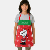 Erdnüsse | Snoopy Santa Claus | Name hinzufügen Schürze (Insitu)