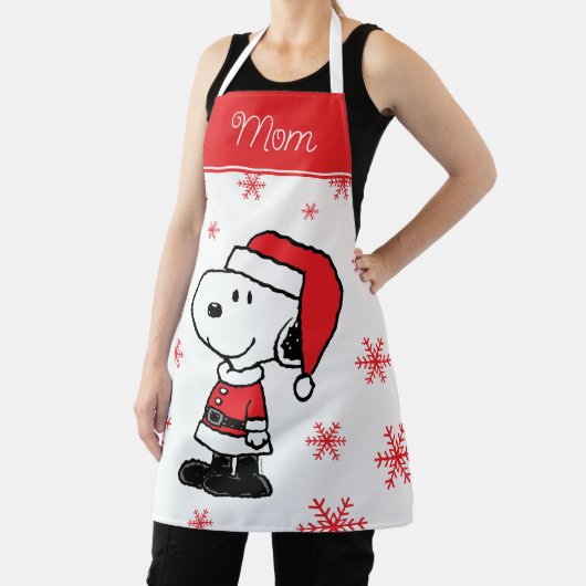 Erdnüsse | Snoopy Santa Claus | Name hinzufügen Schürze (InSitu)