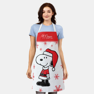 Erdnüsse   Snoopy Santa Claus   Name hinzufügen Schürze