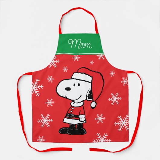 Erdnüsse | Snoopy Santa Claus | Name hinzufügen Schürze (Vorderseite)