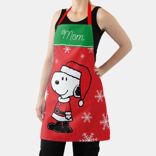 Erdnüsse | Snoopy Santa Claus | Name hinzufügen Schürze (InSitu)