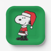 Erdnüsse | Snoopy Santa Claus Pappteller (Vorderseite)