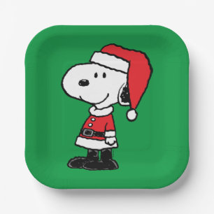 Erdnüsse Snoopy Santa Claus Pappteller