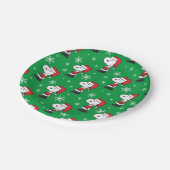 Erdnüsse | Snoopy Santa Claus Pappteller (Schrägansicht)