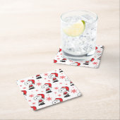 Erdnüsse | Snoopy Santa Claus Rechteckiger Pappuntersetzer (Vor Ort)