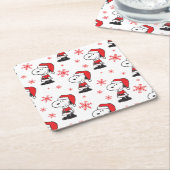 Erdnüsse | Snoopy Santa Claus Rechteckiger Pappuntersetzer (angewinkelt)