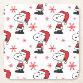 Erdnüsse | Snoopy Santa Claus Rechteckiger Pappuntersetzer (Vorderseite)