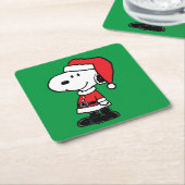 Erdnüsse | Snoopy Santa Claus Rechteckiger Pappuntersetzer (angewinkelt)