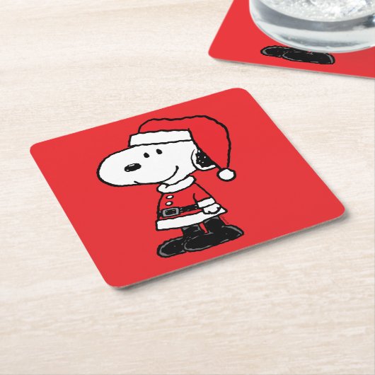 Erdnüsse | Snoopy Santa Claus Rechteckiger Pappuntersetzer (angewinkelt)