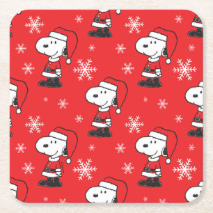 Erdnüsse Snoopy Santa Claus Rechteckiger Pappuntersetzer