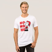Erdnüsse | Snoopy Santa Claus Tri-Blend Shirt (Vorderseite voll)