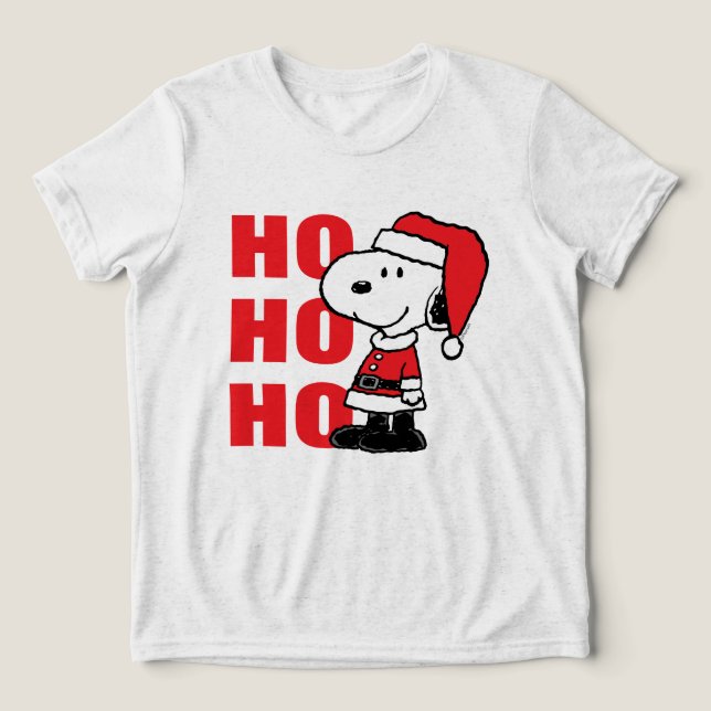 Erdnüsse | Snoopy Santa Claus Tri-Blend Shirt (Design Vorderseite)