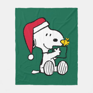 Erdnüsse Snoopy Santa & Woodstock Geschenk Fleecedecke
