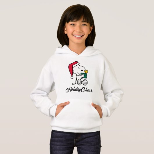 Erdnüsse | Snoopy Santa & Woodstock Geschenk Hoodie (Vorne ganz)