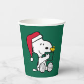 Erdnüsse | Snoopy Santa & Woodstock Geschenk Pappbecher (Vorderseite)