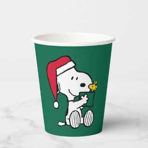 Erdnüsse   Snoopy Santa & Woodstock Geschenk Pappbecher