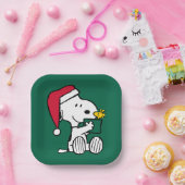 Erdnüsse | Snoopy Santa & Woodstock Geschenk Pappteller (Party)