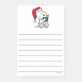 Erdnüsse | Snoopy Santa & Woodstock Geschenk Post-it Klebezettel (Vorderseite)
