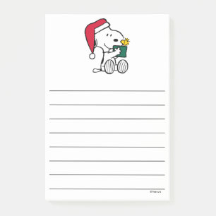 Erdnüsse Snoopy Santa & Woodstock Geschenk Post-it Klebezettel