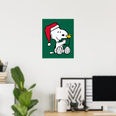 Erdnüsse | Snoopy Santa & Woodstock Geschenk Poster (Heimbüro)