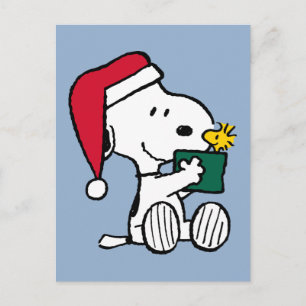 Erdnüsse   Snoopy Santa & Woodstock Geschenk Postkarte
