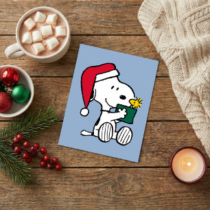 Erdnüsse   Snoopy Santa & Woodstock Geschenk Postkarte