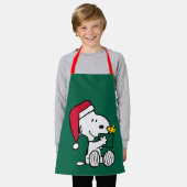Erdnüsse | Snoopy Santa & Woodstock Geschenk Schürze (Getragen)