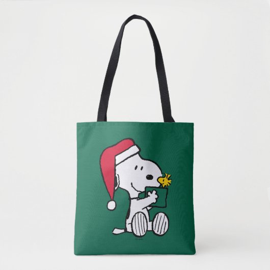 Erdnüsse | Snoopy Santa & Woodstock Geschenk Tasche (Vorderseite)